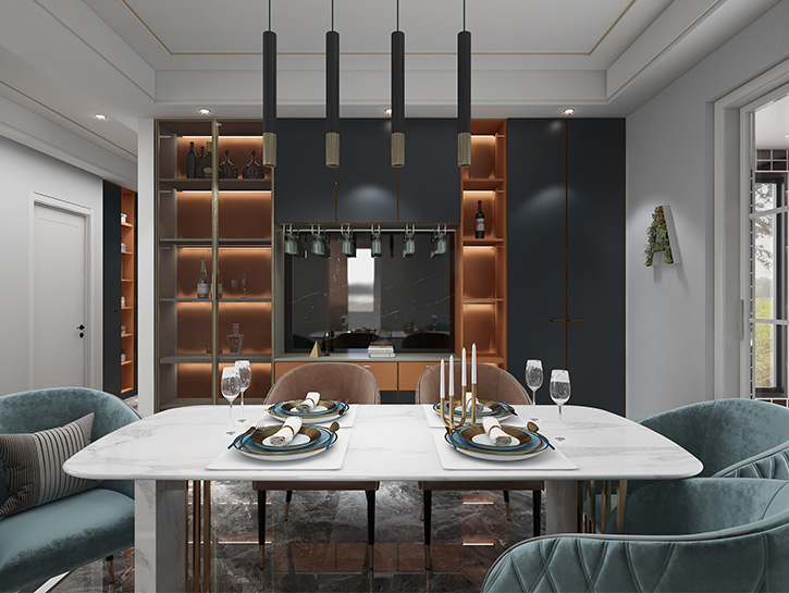 定制實木酒柜效果圖-PET飾面板