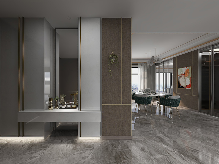 玄關柜定制-實木飾面板